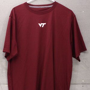 JA Nike Athletic Shirt VT Virginia Tech Football Logo Maroon Unisex XL TSHIRT